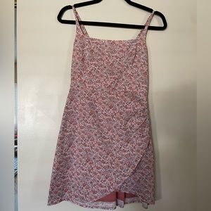 Abercrombie Pink Floral Mini wrap dress Size: XS